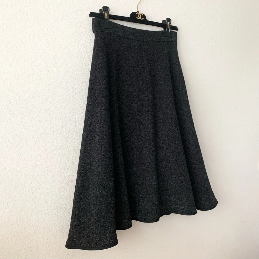 Louis Vuitton wool blend knit flare skirt